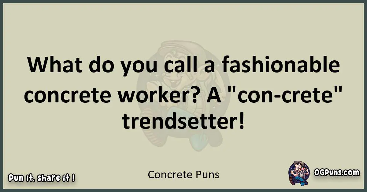 Concrete puns text wordplay