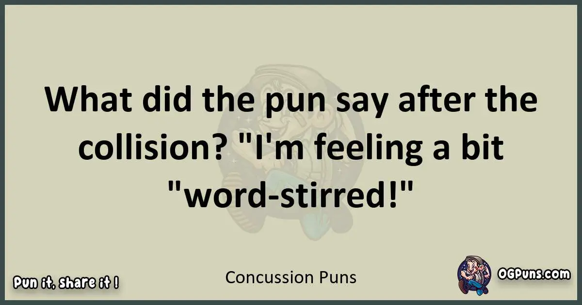 Concussion puns text wordplay