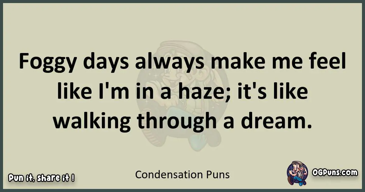 Condensation puns text wordplay