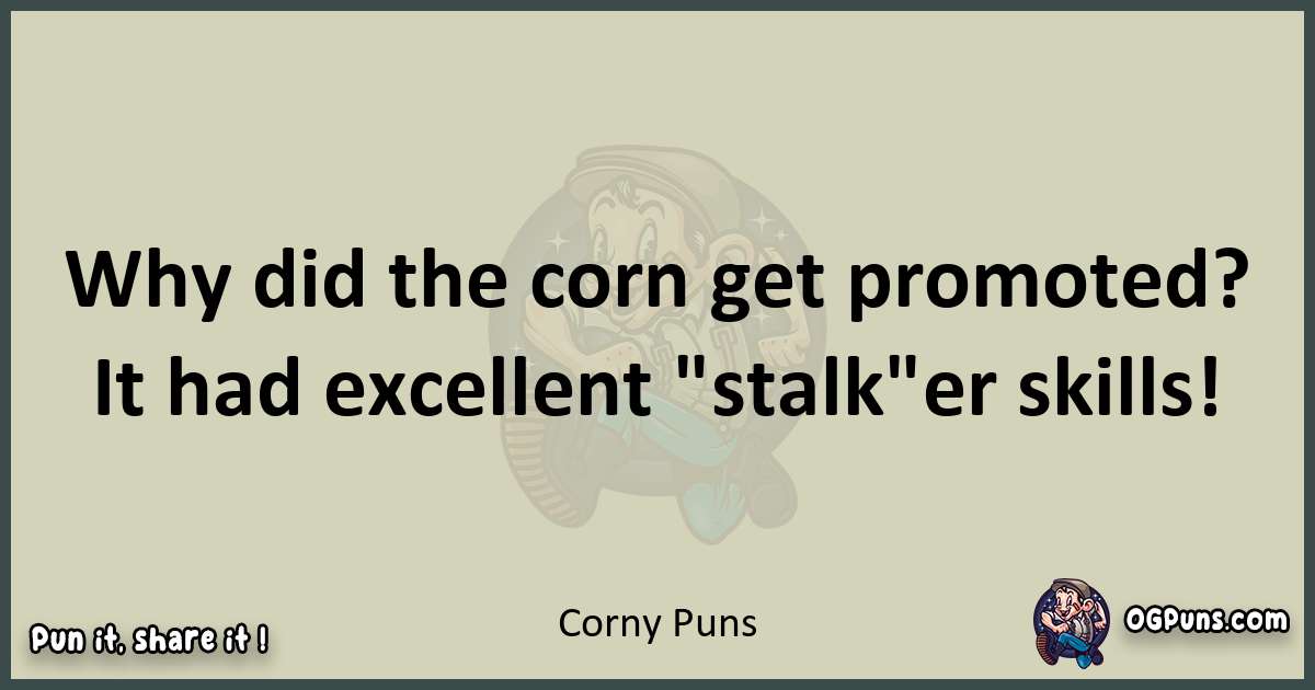 Corny puns text wordplay