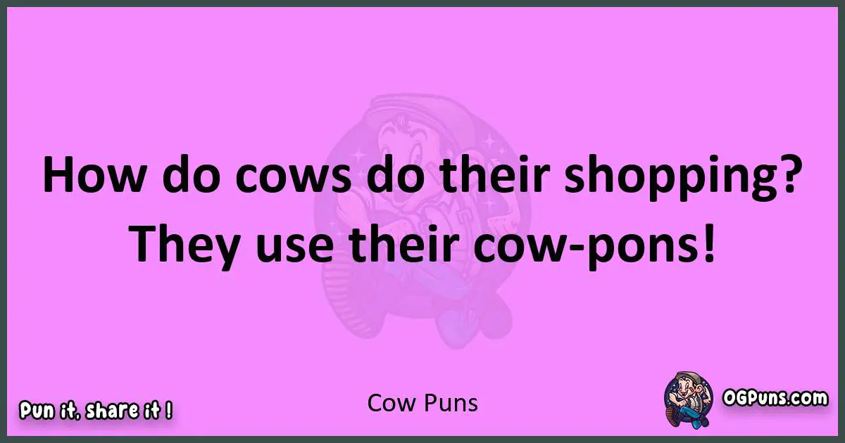 Cow puns nice pun