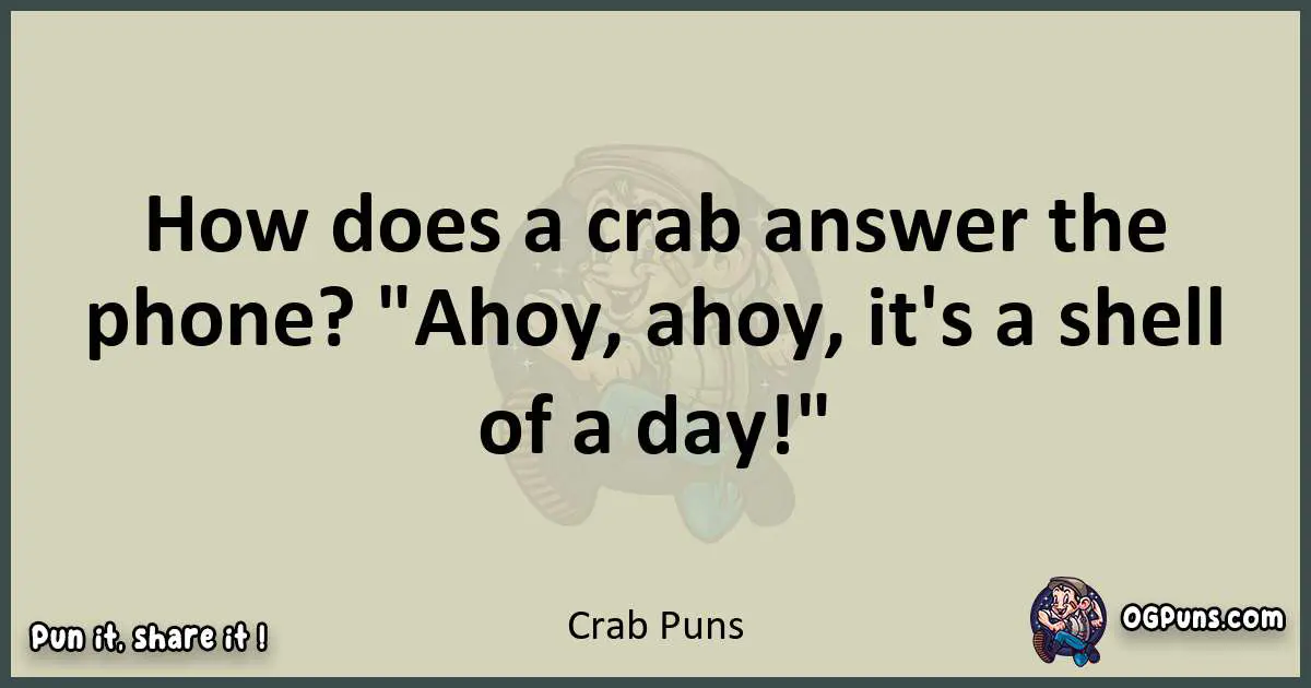 Crab puns text wordplay