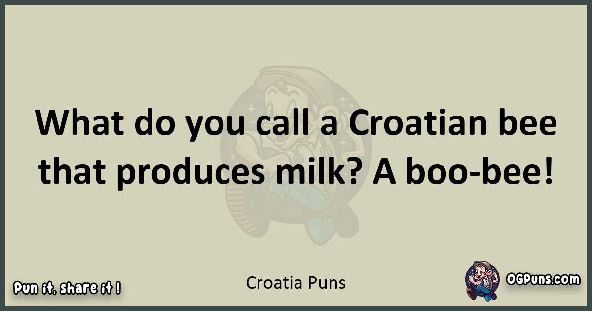 Croatia puns text wordplay