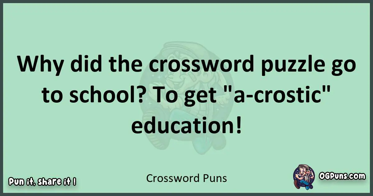 wordplay with Crossword puns
