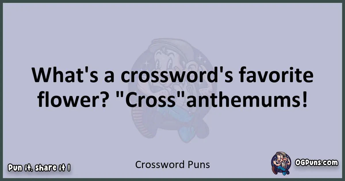 Textual pun with Crossword puns