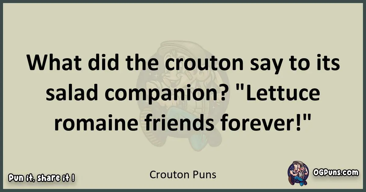 Crouton puns text wordplay