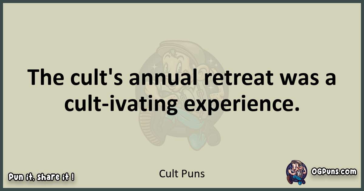 Cult puns text wordplay