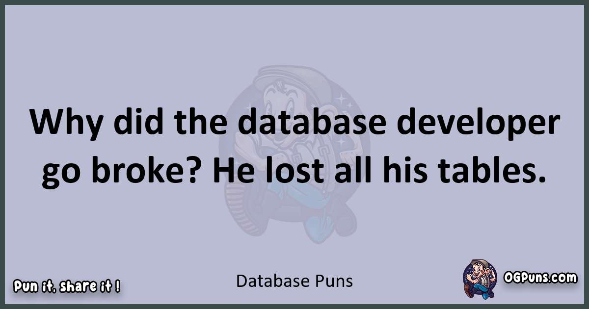 Textual pun with Database puns
