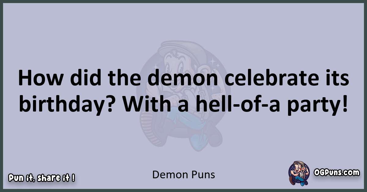 Textual pun with Demon puns