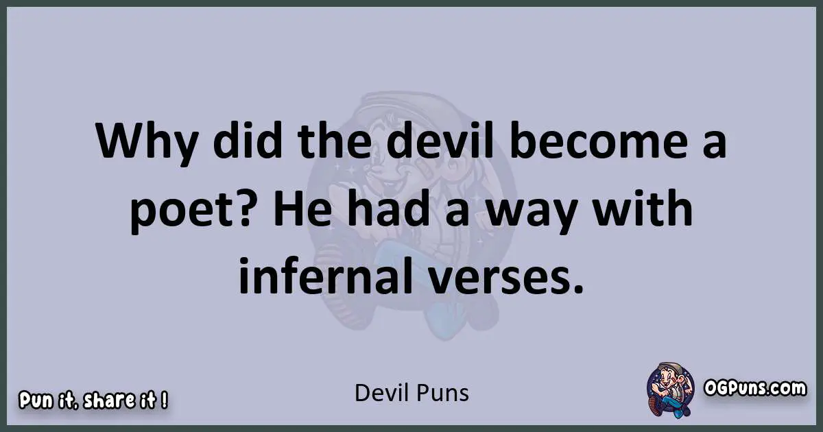 Textual pun with Devil puns