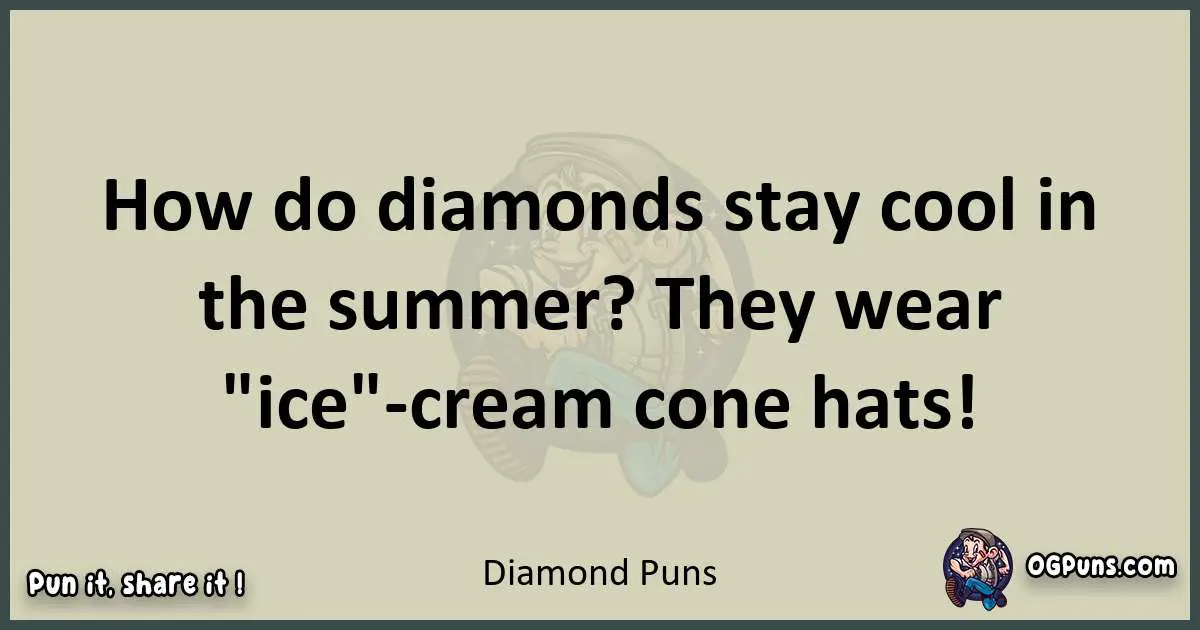 Diamond puns text wordplay