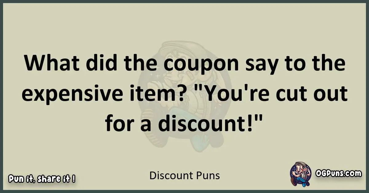 Discount puns text wordplay