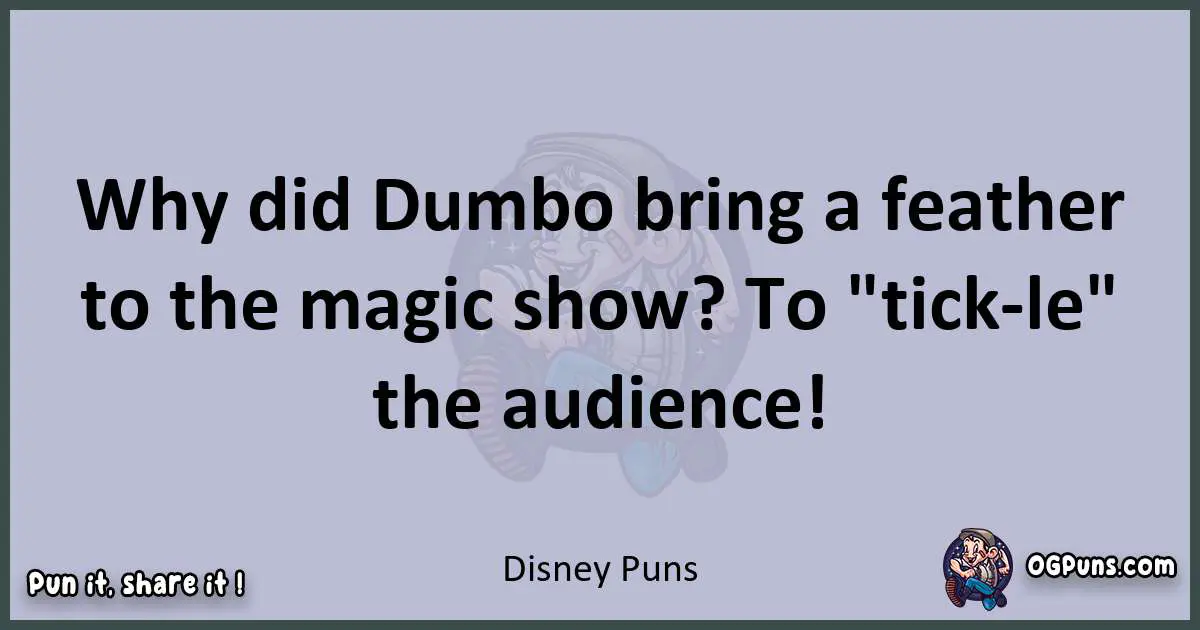 Textual pun with Disney puns