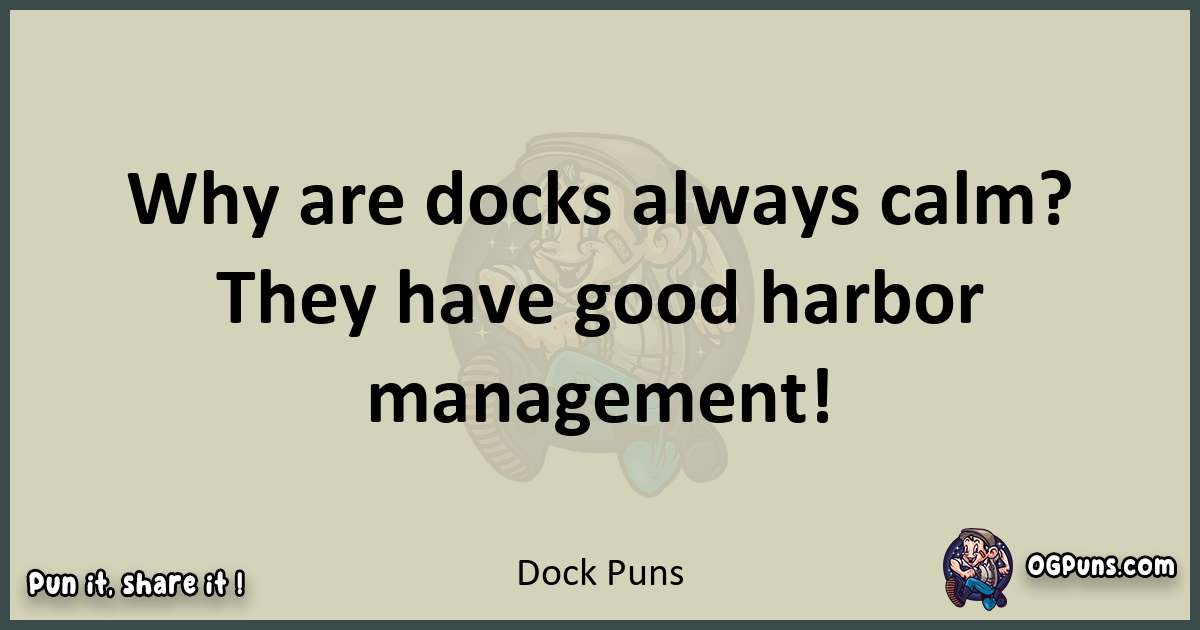 Dock puns text wordplay