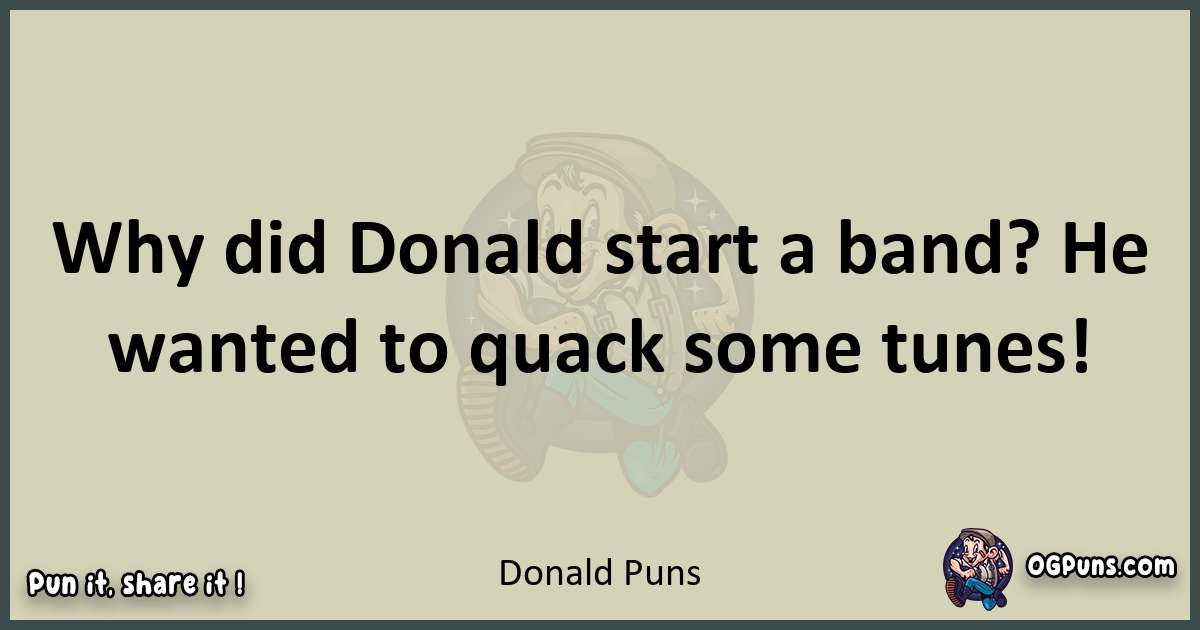Donald puns text wordplay