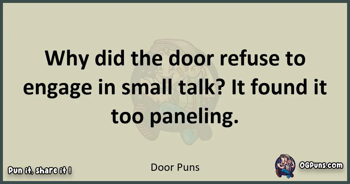 Door puns text wordplay