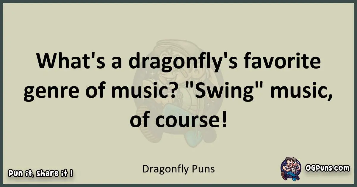 Dragonfly puns text wordplay