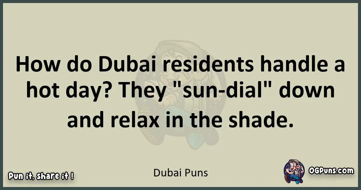 Dubai puns text wordplay