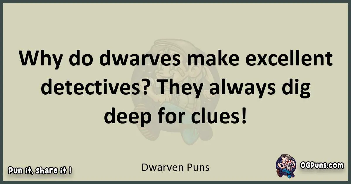 Dwarven puns text wordplay