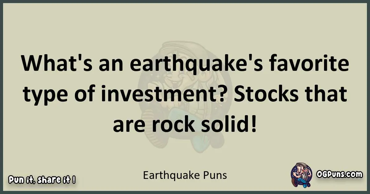 Earthquake puns text wordplay