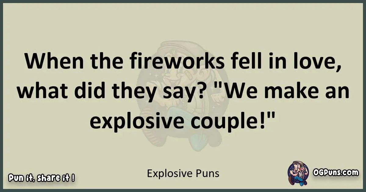 Explosive puns text wordplay