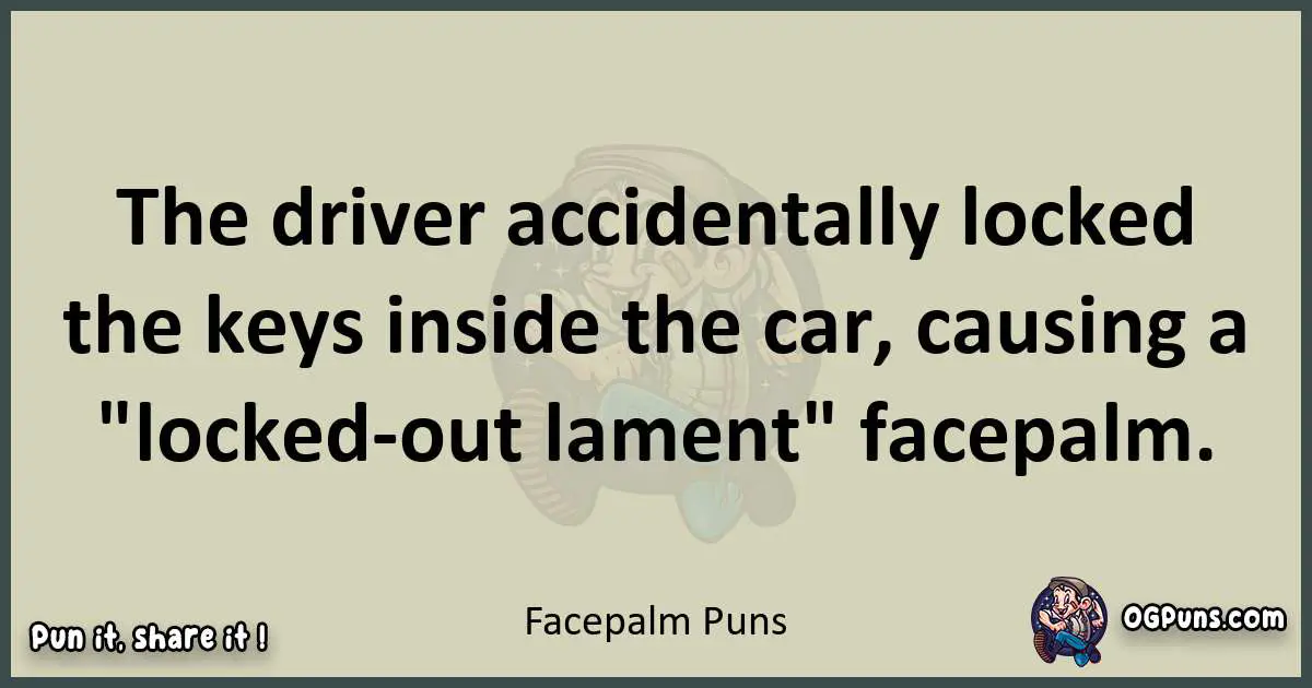 Facepalm puns text wordplay