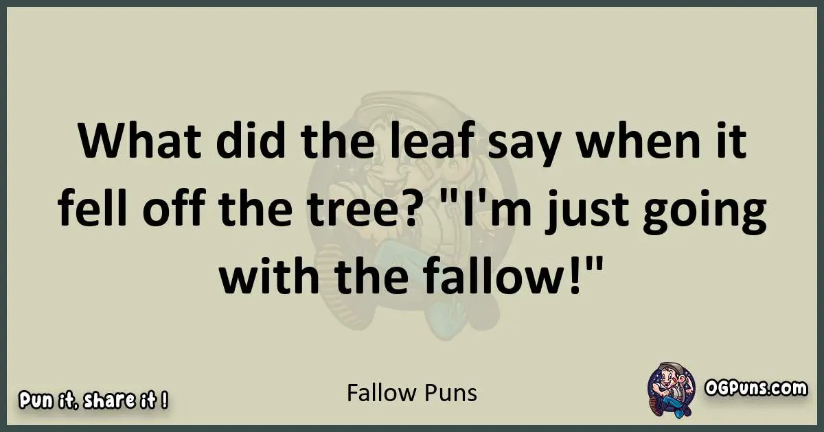 Fallow puns text wordplay