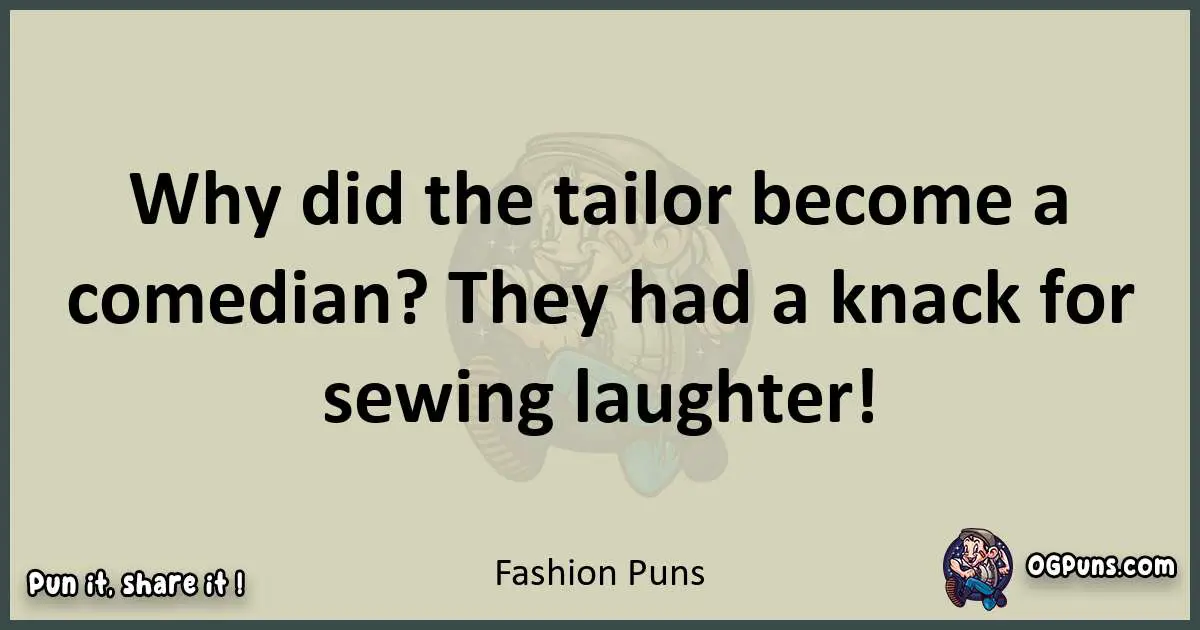 Fashion puns text wordplay