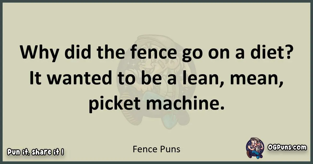 Fence puns text wordplay