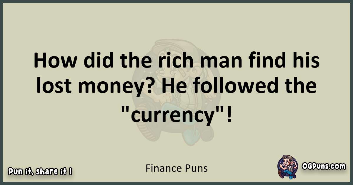 Finance puns text wordplay