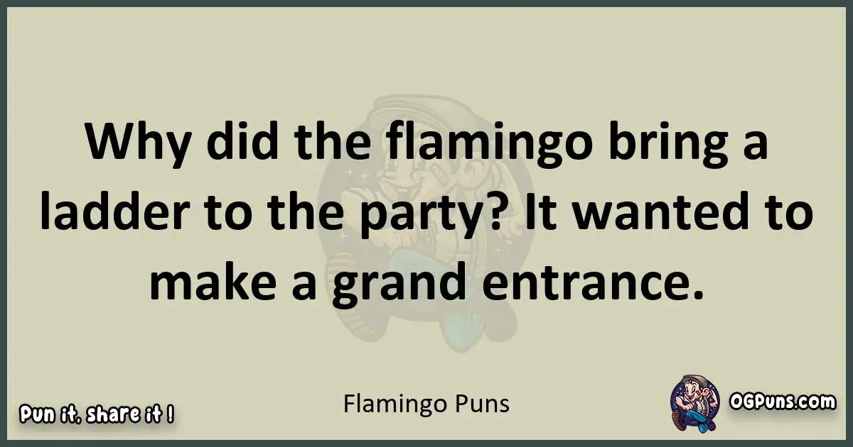 Flamingo puns text wordplay