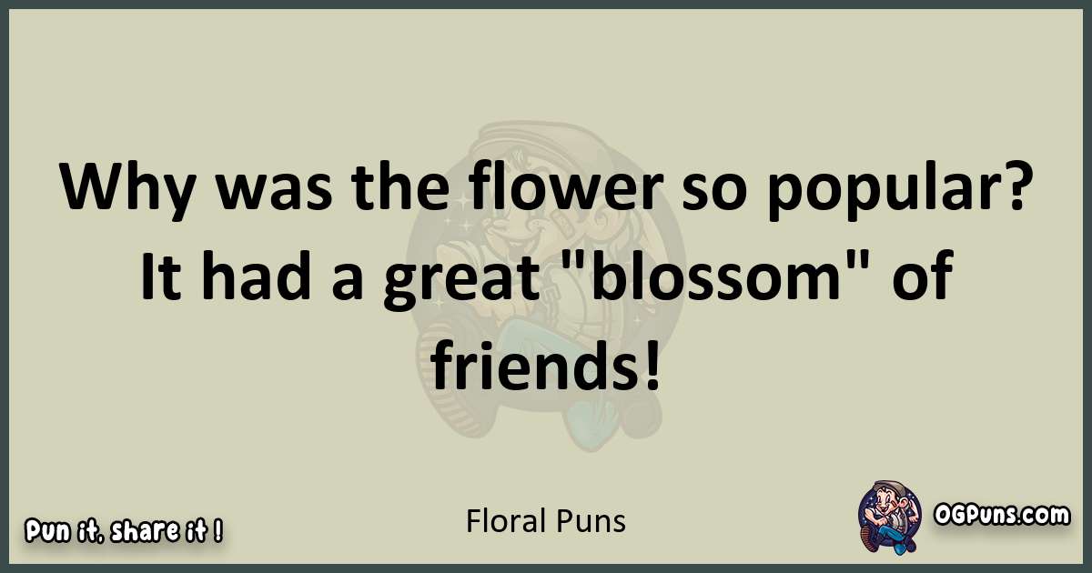 Floral puns text wordplay