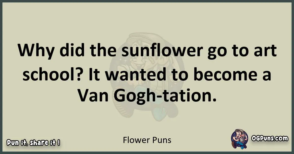 Flower puns text wordplay