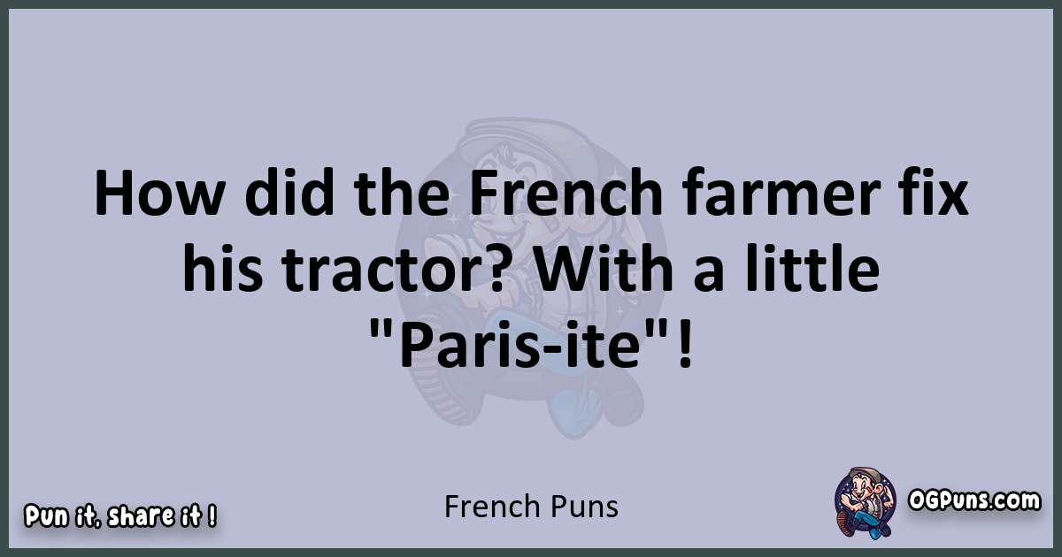 Textual pun with French puns