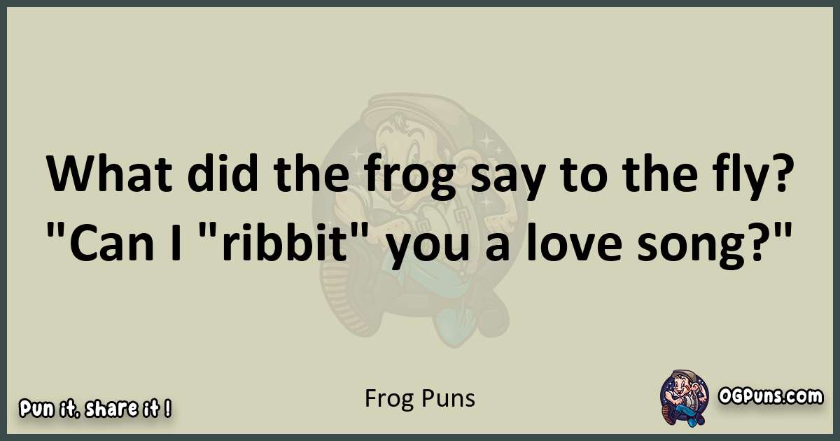 Frog puns text wordplay