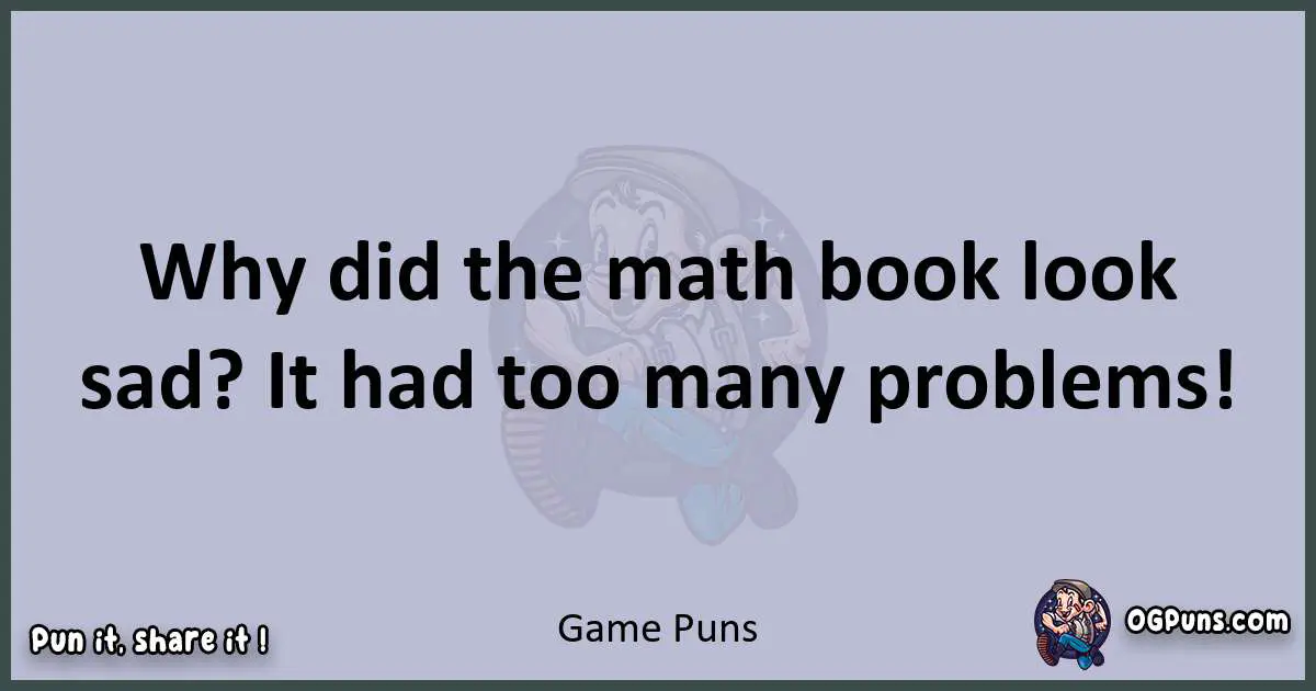 Textual pun with Game puns