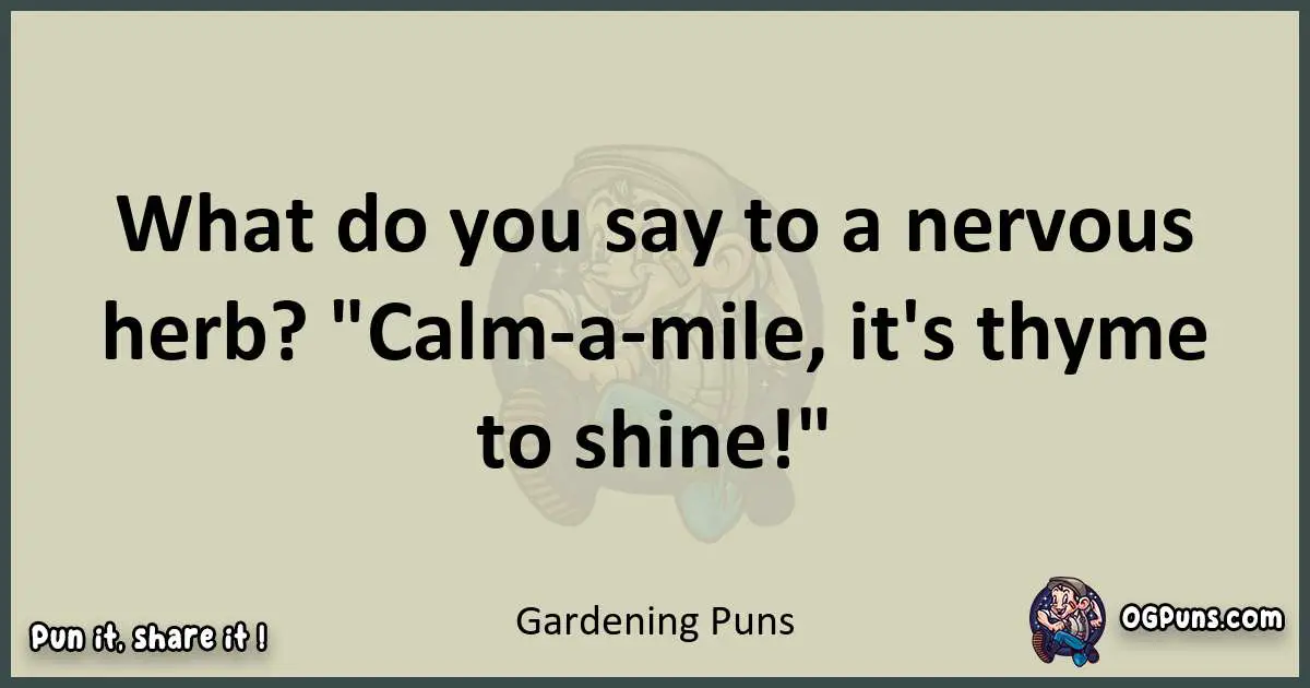 Gardening puns text wordplay