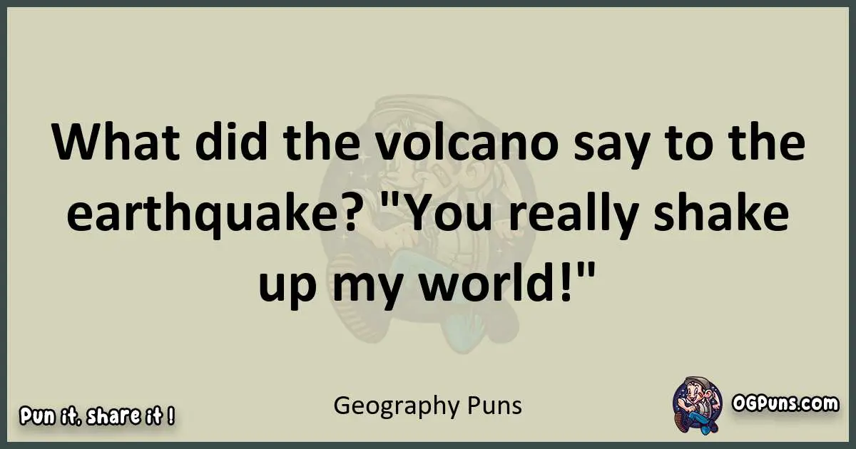 Geography puns text wordplay