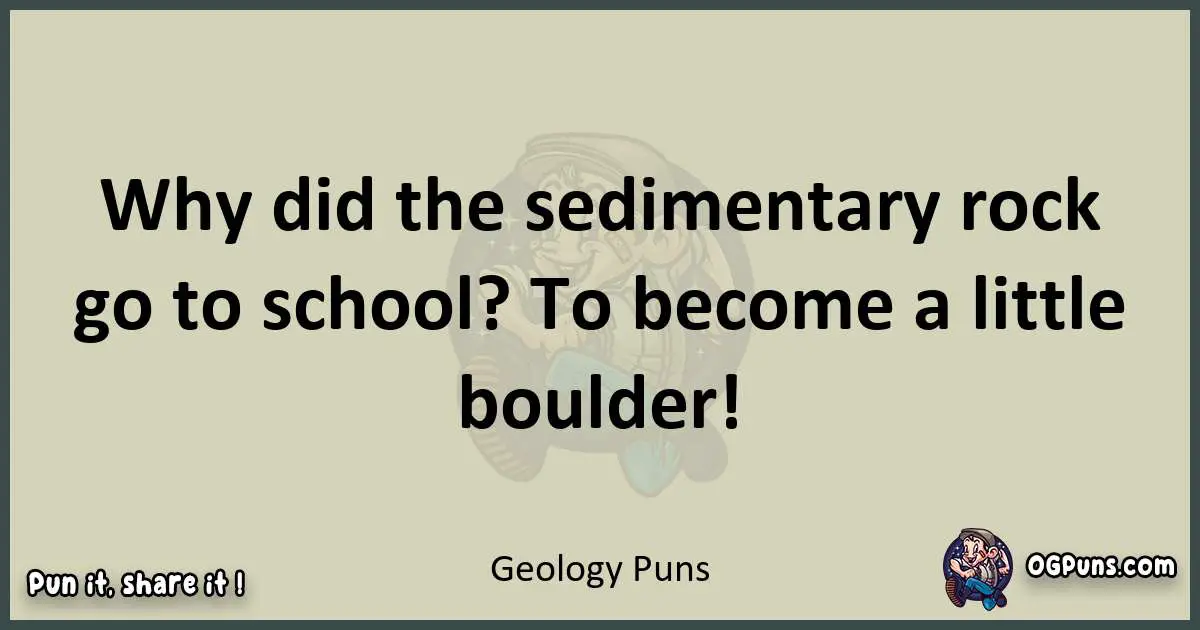 Geology puns text wordplay