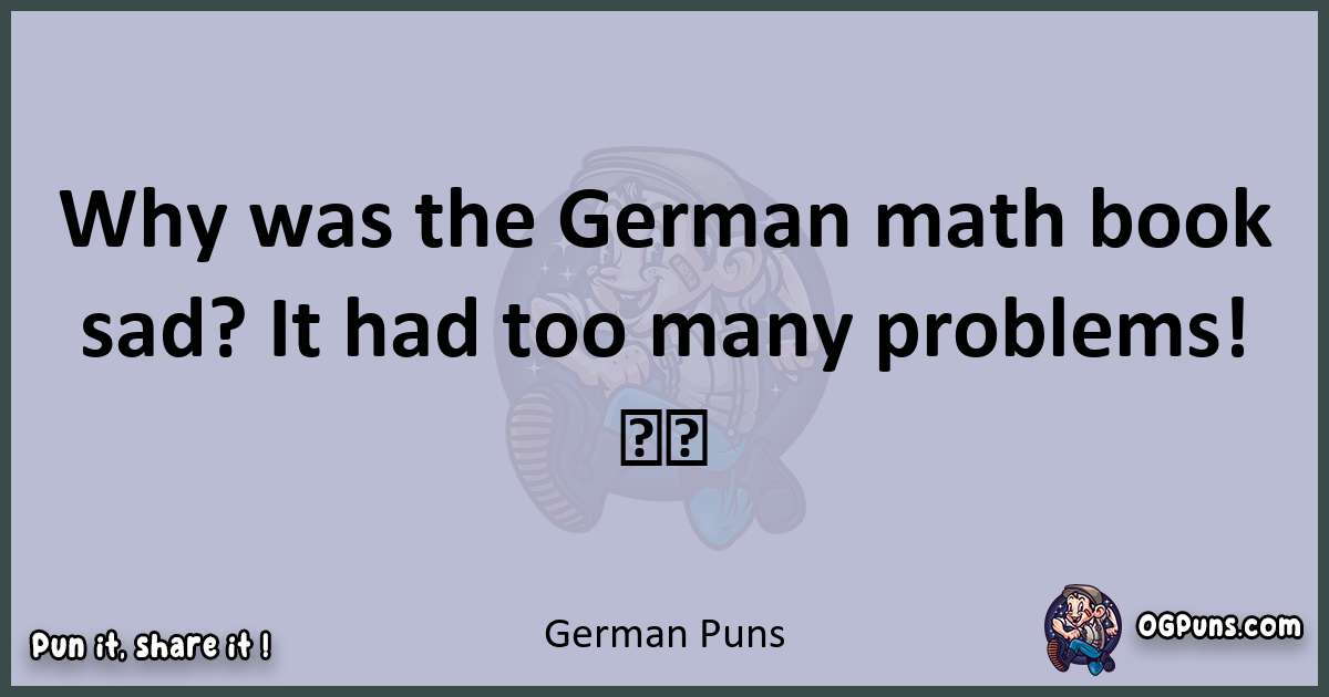Textual pun with German puns