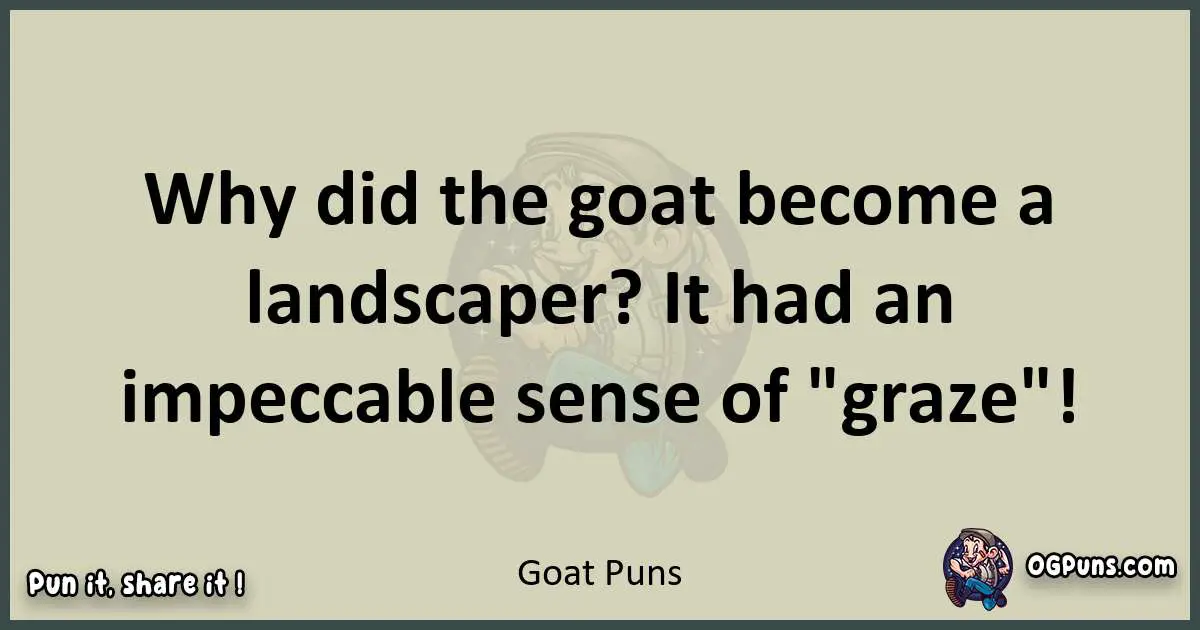 Goat puns text wordplay