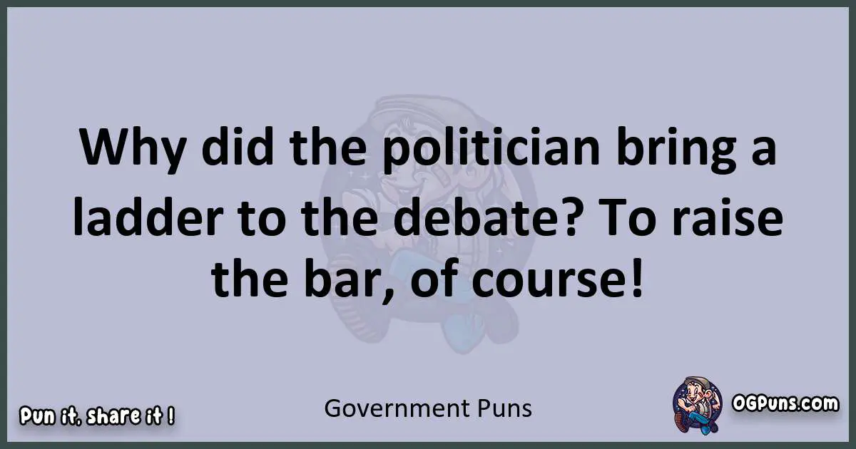 Textual pun with Government puns