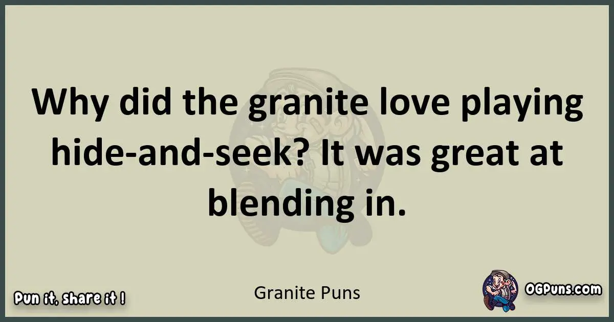 Granite puns text wordplay