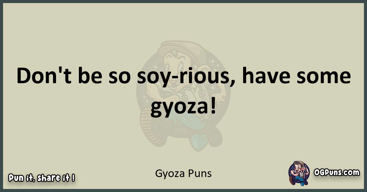 Gyoza puns text wordplay