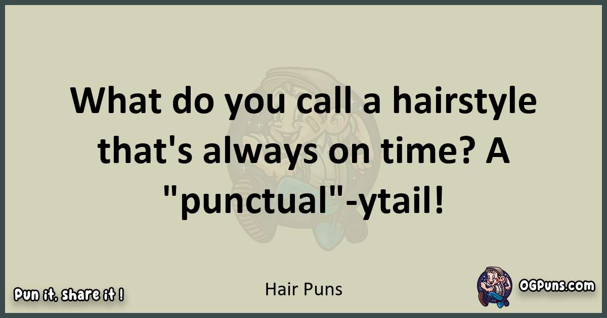 Hair puns text wordplay