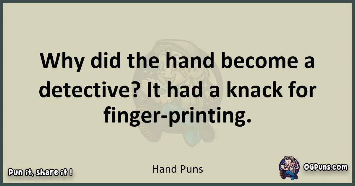 Hand puns text wordplay