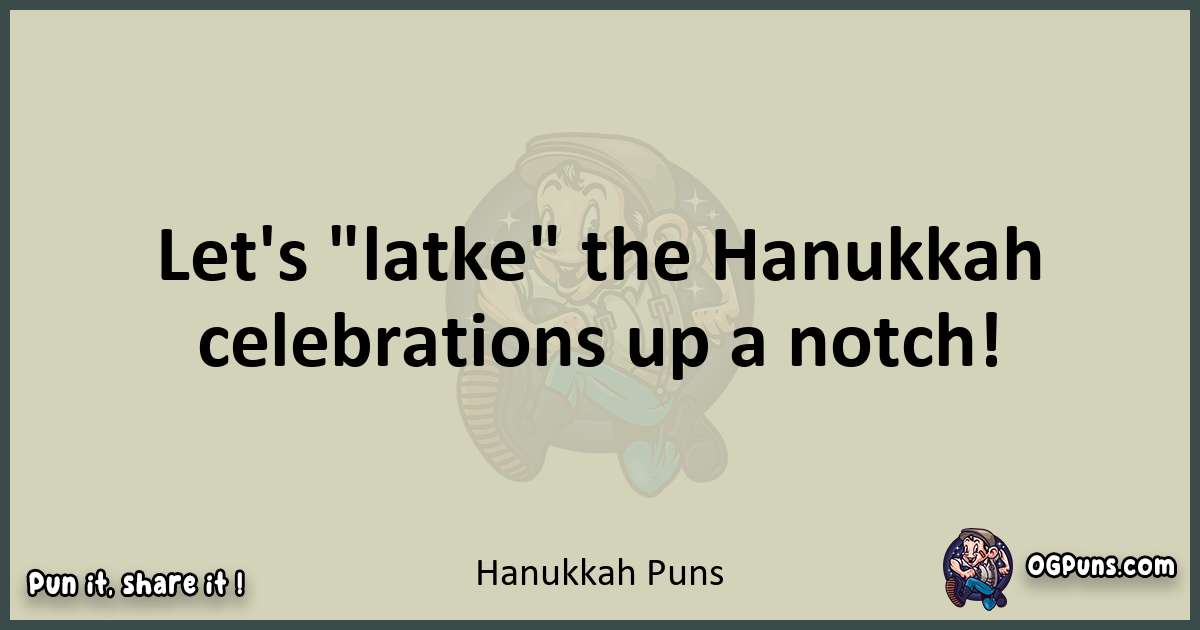 Hanukkah puns text wordplay