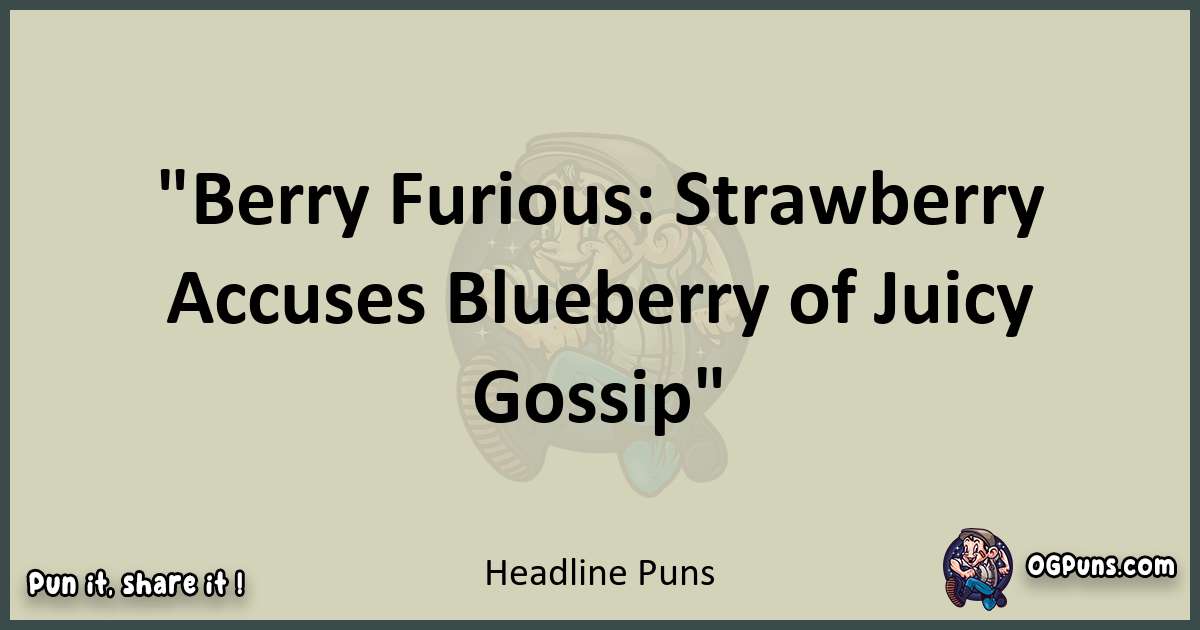 Headline puns text wordplay