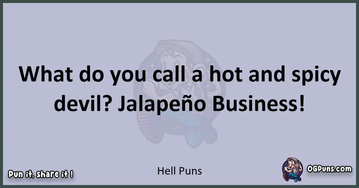 Textual pun with Hell puns