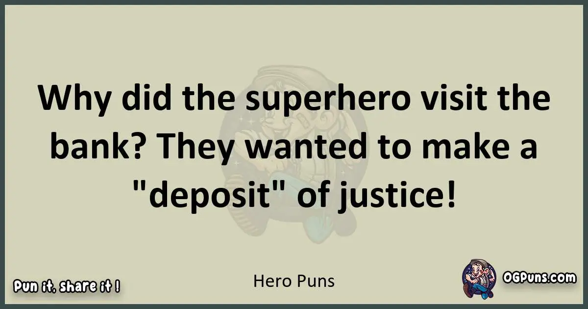 Hero puns text wordplay